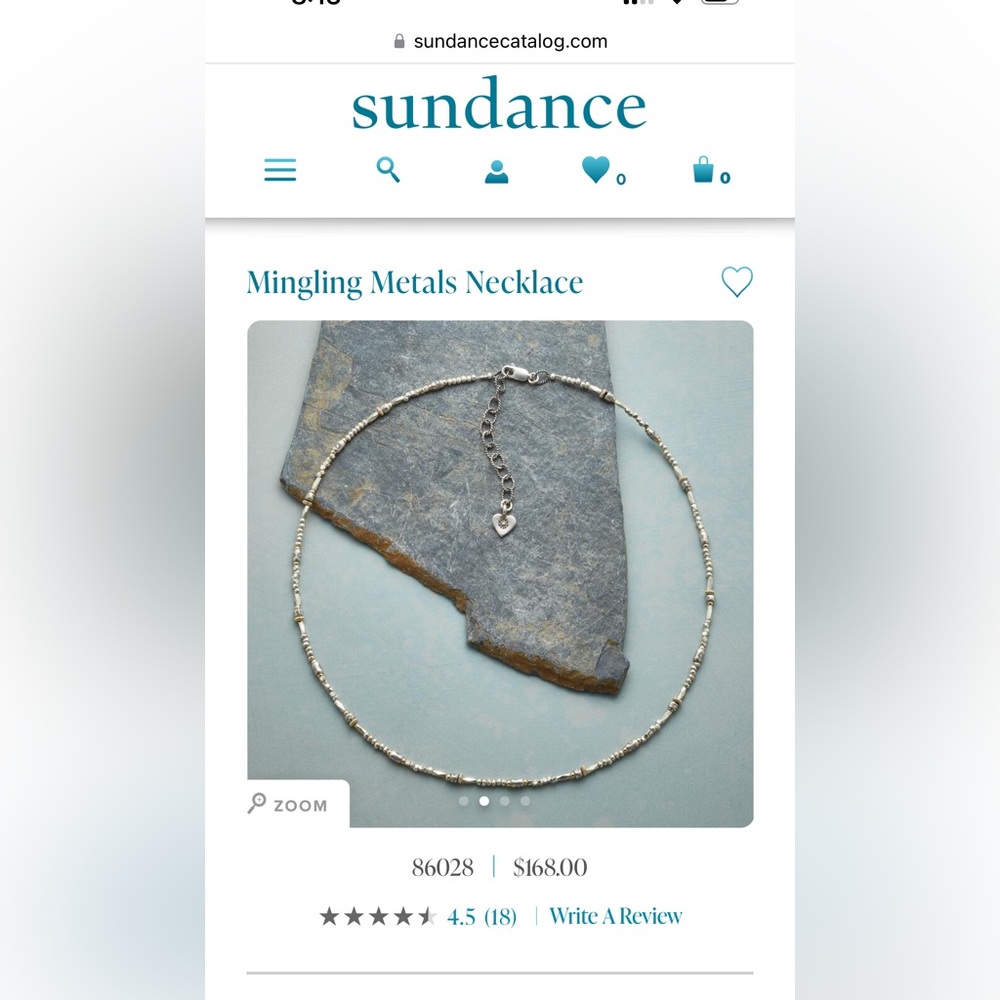 Sundance Catalog ‘mingling metals’ necklace